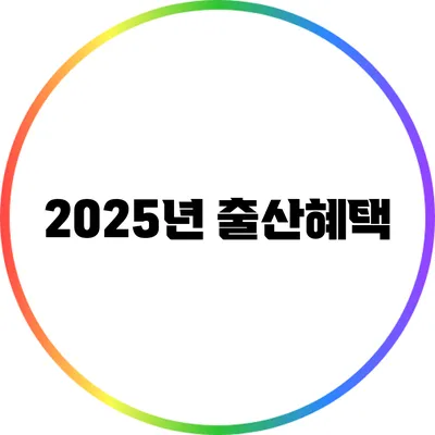 2025년 출산혜택
