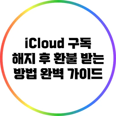 iCloud 구독 해지 후 환불 받는 방법 완벽 가이드