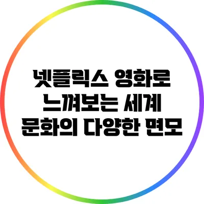 넷플릭스 영화로 느껴보는 세계 문화의 다양한 면모