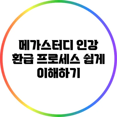메가스터디 인강 환급 프로세스 쉽게 이해하기