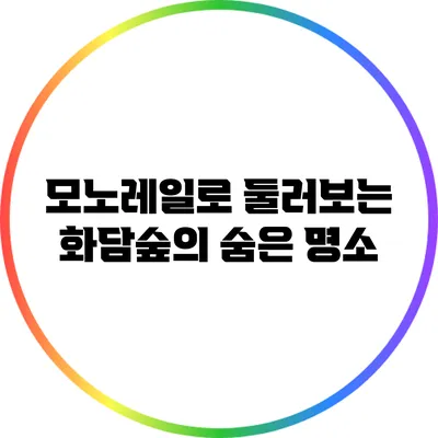 모노레일로 둘러보는 화담숲의 숨은 명소