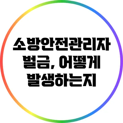 소방안전관리자 벌금, 어떻게 발생하는지?