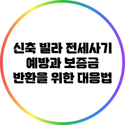 신축 빌라 전세사기 예방과 보증금 반환을 위한 대응법
