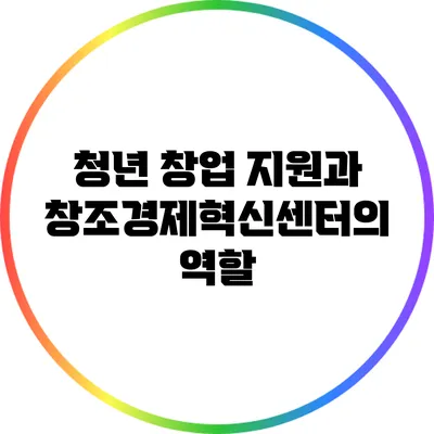 청년 창업 지원과 창조경제혁신센터의 역할