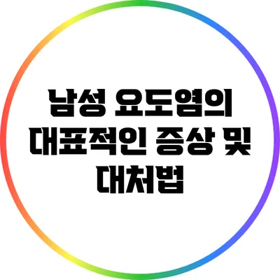 남성 요도염의 대표적인 증상 및 대처법