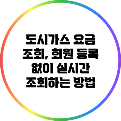 도시가스 요금 조회, 회원 등록 없이 실시간 조회하는 방법