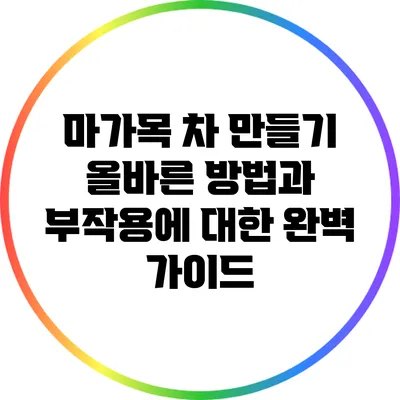 마가목 차 만들기: 올바른 방법과 부작용에 대한 완벽 가이드