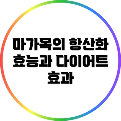 마가목의 항산화 효능과 다이어트 효과