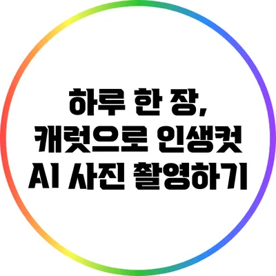 하루 한 장, 캐럿으로 인생컷 AI 사진 촬영하기