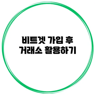 비트겟 가입 후 거래소 활용하기